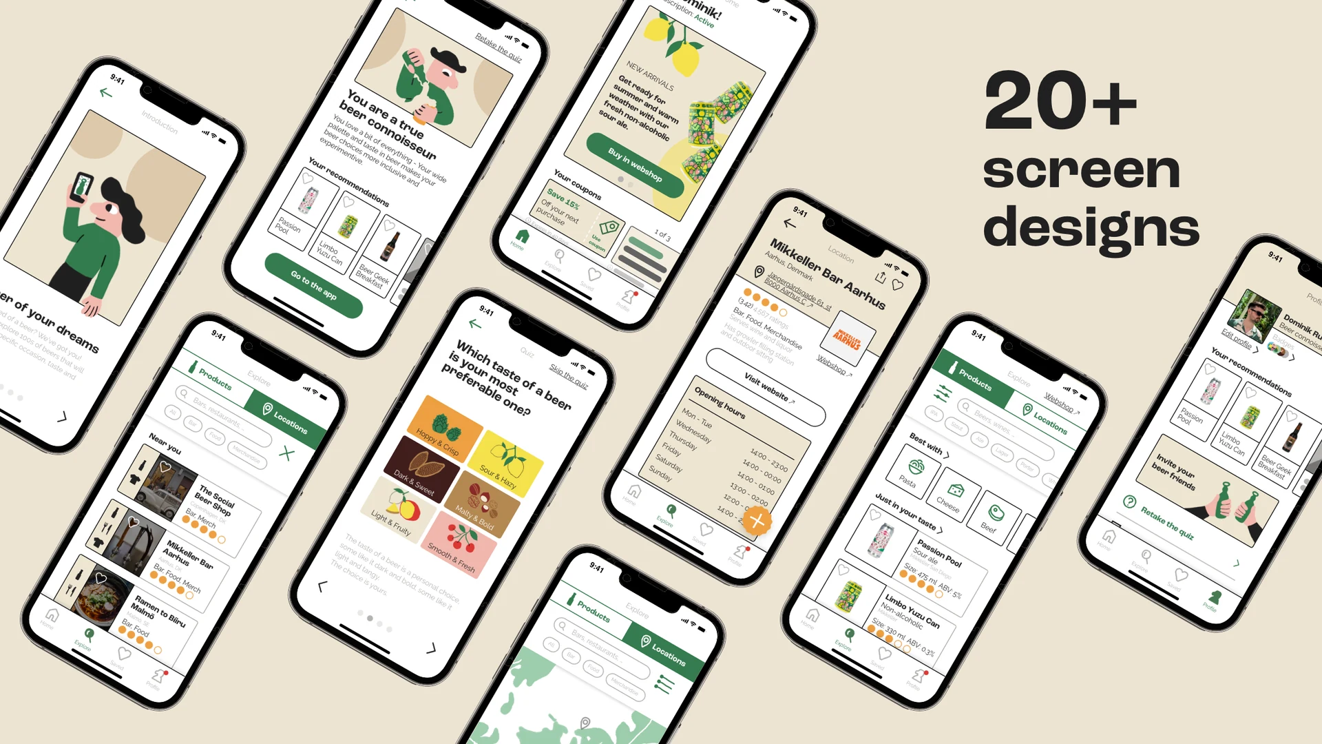 Mikkeller app screens