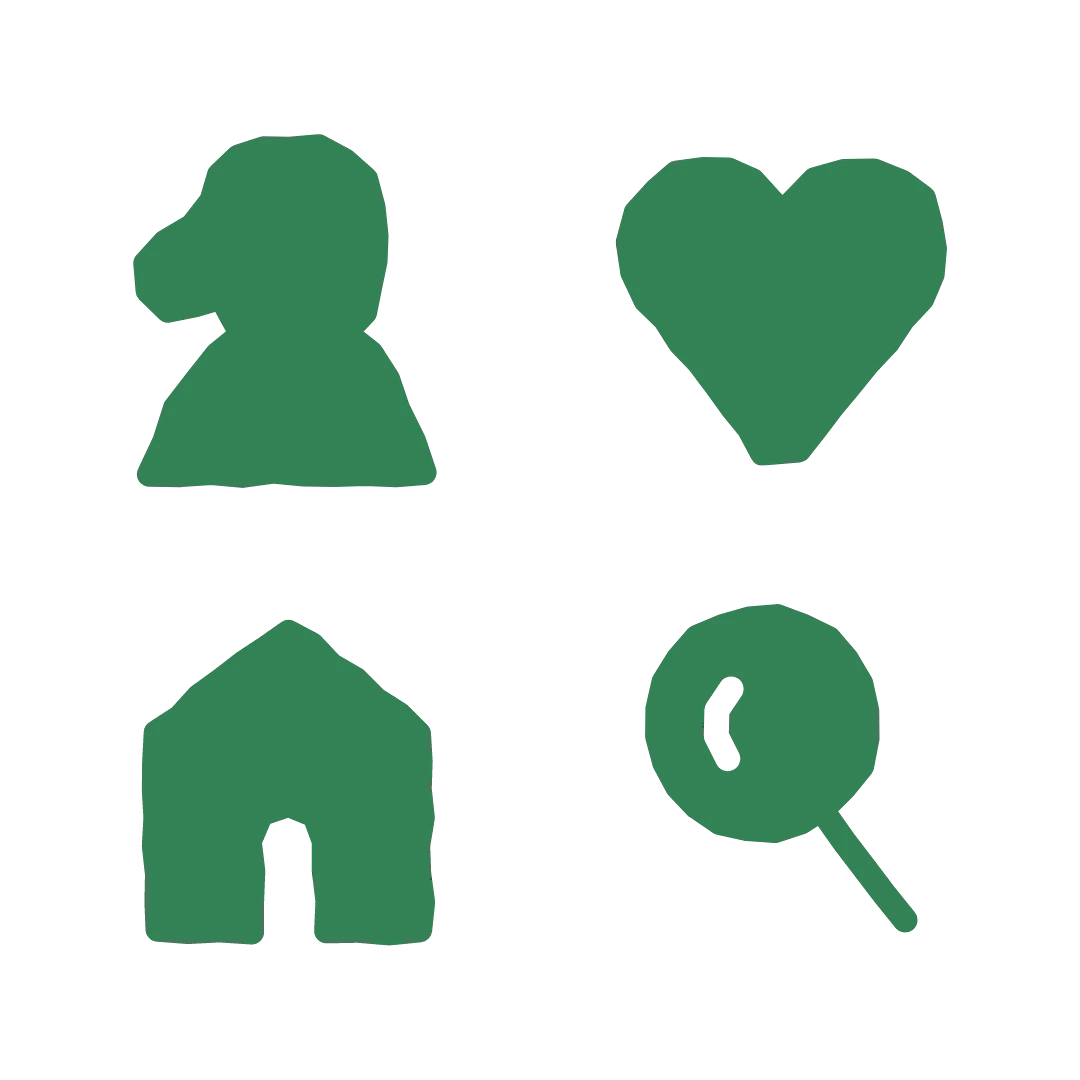 The same navigation icons filled, used for the active state